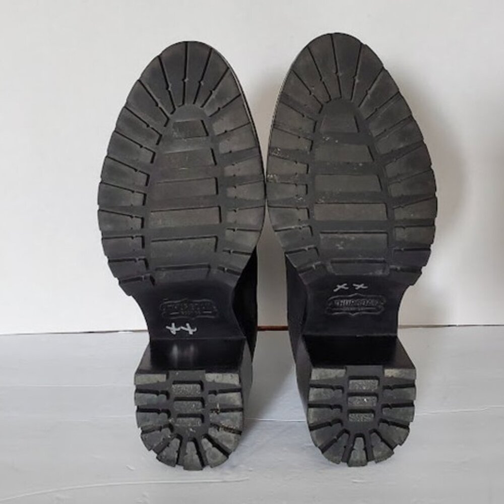 Thursday Knockout Black Matte Leather Boots Chelsea Rubber Lug Sole Moto Size 9 - Picture 12 of 12